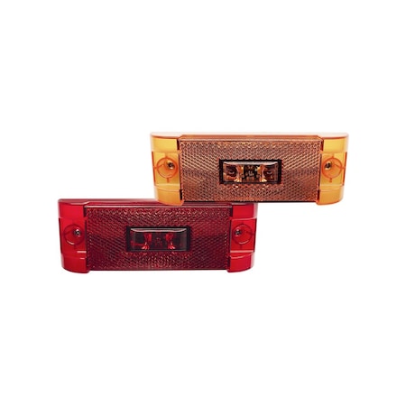 Tecniq Red 2" X 6" Pc Sidemarker With Rflctr TQ S22-RR00-1